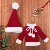 Nuevo gorro de Navidad de punto de felpa de Amazon, ropa y adorno para árbol de Navidad - Juguete de regalo de Navidad creativo
