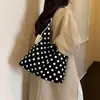 2026 Nova Moda Bolsa de Axila de Bolinhas Leve Tendência Estilo Coreano Bolsa de Ombro Único Grande Capacidade Bolsa de Mão Leve