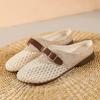 Pantuflas de Media Bota Estilo Birkenstock con Malla Hueca para Mujer Modelo Nuevo 2026 Cómodas Planas Transpirables Slip-On Antideslizantes Zapatos de Playa