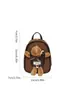 Mochila de Peluche Adorable de Osito Pequeño para Mujer, Mini Bolso Escolar para Estudiante, Bolso Cruzado Retro de Gamuza y Peluche, Bolso Pequeño para Niñas
