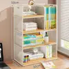 Estantería de escritorio, estante de almacenamiento para libros ilustrados infantiles, atril de escritorio, organizador de libros simple, estantería, caja de almacenamiento