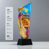 Troféu de Metal, Vidro e Cristal com Asas e Penas Criativas, Novo Modelo 2023 para Prêmios de Reunião Anual, Gravado para Homenagear Funcionários Notáveis