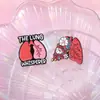 [Personalização de Emblema] Nova Broche de Metal Criativa de Órgão Humano Pulmões Desenho Animado Letras Inglesas Acessórios Pintados