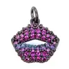 N28 Accesorios para Joyería DIY Collar con Microincrustaciones Hueso de la Fortuna Labios Rojos Ángel Flecha de Cupido Colgante Pequeño