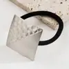 Goma para el pelo con nuevo patrón geométrico transfronterizo, elegante y versátil, alta elasticidad, adecuada para ir al trabajo, cuerda simple para coleta baja