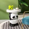 Mesa Auxiliar Panda Pequeña Diseño Creativo Almacenamiento para Sala de Estar Mesa Roja de Internet Mesa Simple para Apartamento Pequeño Almacenamiento de Escritorio Mesa de Centro para Café