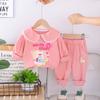 Traje de Otoño para Bebé Niña 2025 Nuevo Estilo Sudadera de Primavera y Otoño para Niños Conjunto de Dos Piezas para Niñas Entrega Moderna