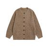 Vestir muy antiguo 24 otoño e invierno nuevo marca de moda americana estilo perezoso retro cárdigan de color liso simple chaqueta de punto para hombre y mujer