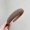 Celebridad coreana de Internet Caqui Aro para el cabello de esponja de ala ancha Parte superior craneal alta Nicho Aro para el cabello Combinación con todo Mostrar rostro Chica