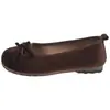 Zapatos de Salón Redondos con Lazo Estilo Hada para Mujer 2026 Otoño Nuevo Versión Coreana Suela Suave Fondo Plano Boca Baja Mocasines Zapatos de Mujer