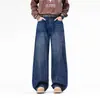 Moda Masculina Fengshe / Nova Moda Primavera 2026 Estilo Retrô Tendência Calças Largas Curvas Jeans Wide-Leg