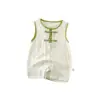 Verano Recién Nacido Tesoro Ropa de Una Pieza para Hombre y Mujer Luna Llena Cien Días Nuevo Estilo Chino Estilo Nacional Qinglong Frente Medio Abierto Ha Yi Corto Verde