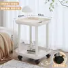 Mesa Auxiliar para Sofá, Mesa de Centro Móvil, Estante de Almacenamiento, Mesita de Noche para Dormitorio, Mini Gabinete Auxiliar de Moda para Apartamentos Pequeños