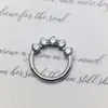 Fengtai F136 Anel de Nariz de Liga de Titânio Anel Contínuo Cravejado com Zircônia Diamante Completo G23 Joia de Piercing Corporal de Titânio