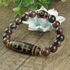 Pulsera de cuentas pequeñas para mujer Cuentas Cielo Pulsera de ágata Xizang Cuentas Cielo de tres ojos Pulsera Cuentas Cielo de ojo celestial Xizang envejecida