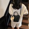 Bolsa Balde Simples Portátil Estilo Coreano Feminina 2025 Nova Moda Moderna Bolsa Cesta de Legumes Versátil Moda Bolsa Transversal de Ombro