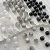 [Ojo de Gato de Resina] Cuentas Redondas Agujero Recto Cuentas Brillantes Pulsera DIY Cadena de Teléfono Móvil Material para Joyería Accesorios de Cuentas