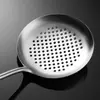 Utensilios de cocina de acero inoxidable 304 con mango largo, espátula para wok, juego de cocina, cucharón para olla caliente, colador, espátula para champiñones