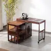 Mesa de Té Móvil para Balcón Mesa de Té para el Hogar Gabinete de Té Giratorio Mesa de Café Moderna con Ruedas Carrito de Té Pequeño de Lujo Ligero de Celebridad de Internet
