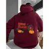 Sudadera con Capucha de Exportación Transfronteriza Estampado de Tractor Calabaza Moderna Amazon Wish Exportación Una Pieza Al Por Mayor