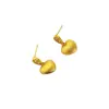 Pendientes de Corazón Cepillado con Pedrería Color Arena Dorada, Gota de Agua y Mariposa para Mujer, Pendientes Ligeros de Lujo, Diseño de Nicho, Accesorios de Pendientes Dorados para Boda