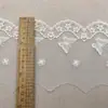 227442 Adornos de Encaje Bordado Accesorios Malla de Tencel Diseño Perforado para Ropa de Mujer y Niña Decoración de Falda