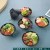 Modelo de Bolo Fruta Falsa Rolinho de Ovo Pão Mesa de Sobremesas Decoração de Vitrine Arranjo de Cena Adereços de Foto Brinquedos
