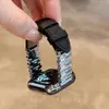Adecuado para Correa de Smartwatch Apple Watch S11/10, Correa de Muñeca de Cuero Rugoso Incrustada de Diamantes Metálicos 12