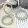 Pulsera Redonda Gruesa de Aventurina Natural para Mujer, Pulsera de Barra Redonda, Alternativa al Jade Hetian, Pulsera de Jade de Agua Clara