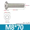 Tornillos de Acero Inoxidable 304 Biselados de Cabeza Hexagonal con Vaso Pernos Cabeza Plana Redonda Borde Biselado Accesorios para Muebles Tornillos M3M4M6