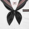 Elegante Bolinhas Nó de Peixe Dourado Sem Laço Gola de Marinheiro Floral Uniforme Versátil Fofo Novo Gravata Borboleta