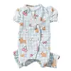 Mameluco de Primavera y Verano con Estampado Completo de Oso de Dibujos Animados y Mangas Acampanadas para Gatos Devon Rex y Sin Pelo, Ropa para Mascotas de Cuatro Patas, Ropa para Gatos