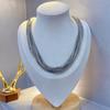 Collar de cadena de metal con temperamento frío y personalidad de moda, estilo vintage, con múltiples capas, estilo transfronterizo de Europa y Estados Unidos