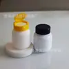 Botella Cápsula de Suministro Pe/Pet 120ml Tapa Flip-Top de Aluminio Tapa Sellada Botella Transparente Dispensadora de Polvo
