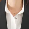 Colar de Aço Titânio com Flores e Cristais Europeu e Americano, Moda Transfronteiriça, Design de Nicho, Alto Padrão, Versátil, Elegante, Joia de Luxo Leve para Mulheres