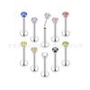 Aretes de Aleación de Titanio Médico F136, Pines de Zirconia sin Rosca, Piercings para Labio, Piercings para Cartílago de Oreja, Piercings para Cóclea, Piercings para Nariz, Set de Tamaño Pequeño