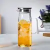 Juego de Tetera de Vidrio para Agua Fría con Exprimidor de Limón Resistente a Altas Temperaturas Tetera Doméstica Taza para Agua Hervida Fría Tetera de Agua Fría de Gran Capacidad