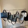 Moda Transfronteriza Bolso de Mujer Nuevo Versátil Bolso de Algodón Bolso de Mano para Hombro Gran Capacidad Bolso Suave Bolso Cruzado Casual