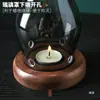 Queimador de Incenso Vela Estilo Chinês Novo Vidro Cinza Fragmentos de Matéria-Prima de Agarwood Sândalo Lâmpada Queimador de Incenso Criativa com Separação de Fogo