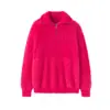 Suéter de Gola Lapela Estilo Coreano Nicho Meio Zíper Outono e Inverno Novo Solto Casual Estilo Preguiçoso Blusa Suéter Versátil