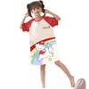 Verano Nuevo Camisón Infantil de Dibujos Animados para el Hogar Ropa Familiar de Verano para Madre e Hija Pijamas de Algodón de Manga Corta para Niños Medianos y Grandes