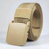 Cinto tático masculino de nylon sem metal, cinto para atividades ao ar livre, treinamento militar, fivela de pressão, cinto de lona PP em estoque