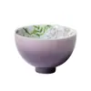 Diseño interior pintado a mano por Ino Kiyomatsu con motivos de glicinias, elegante taza de té de pie alto, exquisita taza de té kung fu, taza de degustación de té, taza individual