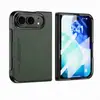 Adequado para o telefone dobrável iPhone Duo, apresentando um design de pele de carneiro com toque suave, uma capa protetora com suporte integrado e proteção contra quedas.