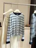 Cárdigan de Punto Rayado de Lana Estilo Coreano para Mujer, Nuevo Estilo Primavera y Otoño, Sensación de Alta Gama, Corte Holgado, Suéter Exterior Adelgazante