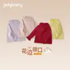[Antibacterial y Térmico] Suéter para Niña, Top de Cuello Alto Medio Otoño e Invierno para Niña Pequeña, Conjunto Rojo de Primavera para Bebé, Prendas de Punto para Niños