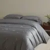 Conjunto de cama de quatro peças luxuoso de alta qualidade, 100% algodão de fibra longa, jacquard de cetim de algodão puro, adequado para dormir nu, inclui lençol de baixo e capa de edredom