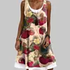 Vestido transfronterizo para mujer, verano, alta gama, impresión digital 3D, único, hermoso, falda corta, talla grande, vestido para mujer, venta al por mayor