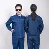 Atacado faixa refletora Jeans fino roupas de trabalho elástico terno respirável resistente ao desgaste manga longa faixa refletora Vestuário de proteção do trabalho workwear