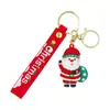 Nuevo Llavero de Coche de Papá Noel, Exquisito y Lindo Colgante de Bolsa de Pareja de Muñeco de Nieve de Dibujos Animados, Pequeño Regalo de Navidad